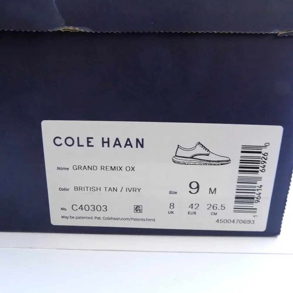 Cole Haan Grand Remix Plain Toe Oxford Shoes Men's- Size 9